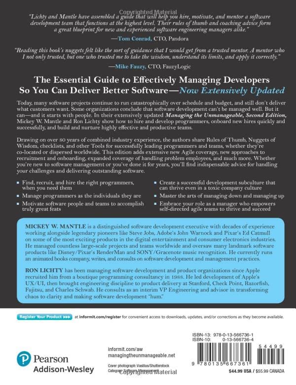 Managing the Unmanageable: Rules, Tools, and Insights for Managing Software People and Teams