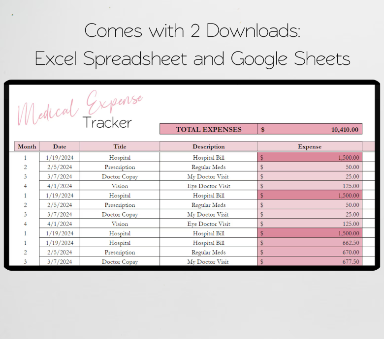 Tax Planner Template Bundle: Excel & Google Sheets for Easy Tax Prep, Checklist & Return Organization